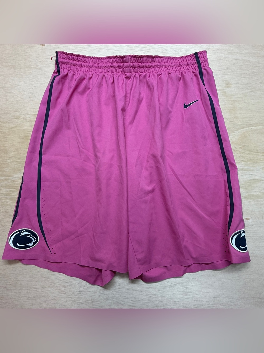 Nike Penn State Basketball Shorts Player Issued Practice Pink Men's Sz 40